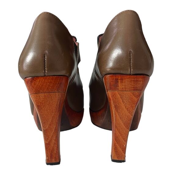 Derek Lam Cage Cut Out Peep Toe Wood Heels 7.5 - Picture 6 of 12